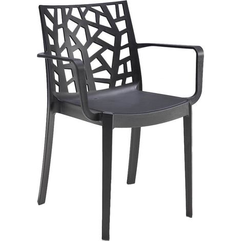 SEDIA IN POLIPROPILENE 'MATRIX ARMCHAIR' grafite