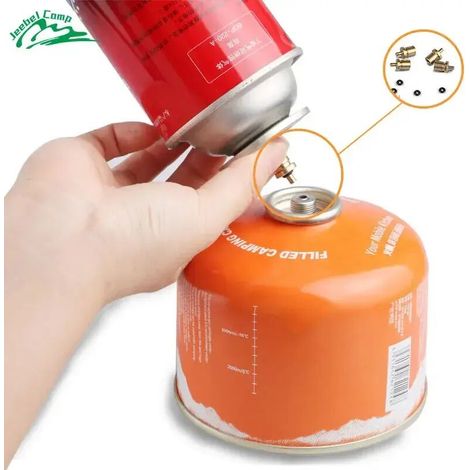 Adaptateur de recharge de gaz compatible avec les réchauds de camping, les bouteilles de gaz, les réservoirs de gaz, les brûleurs à gaz, les accessoires de randonnée, les cartouches de butane gonflabl