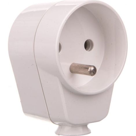 Enchufe 16A 2P+Z 230V IP20 AWA-GK blanco 51.40