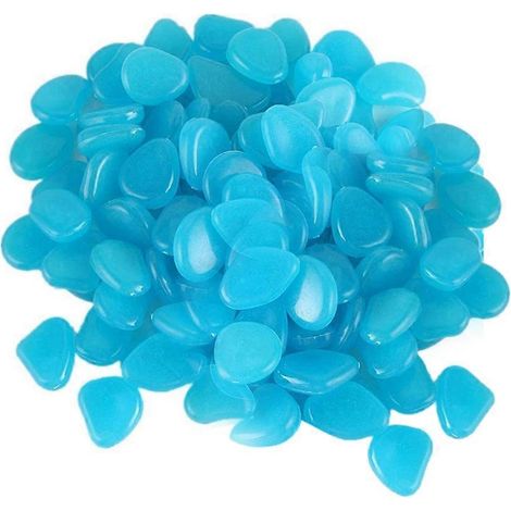 Lot de 100 pierres phosphorescentes décoratives pour allées extérieures, jardins, entrées de garage ou aquariums. (1/5)