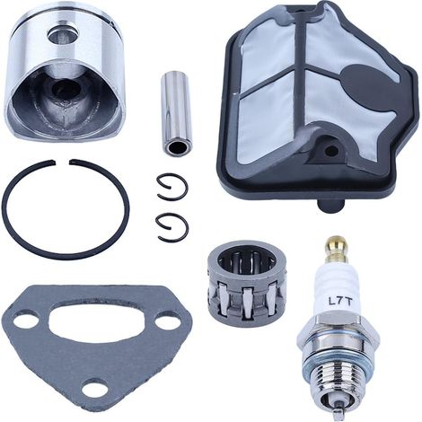 Filtre à air, silencieux, joint, roulement, bougie et jeu de piston de 40 mm pour pièces de tronçonneuse Husqvarna 141, 141LE, 142, 142E, 41 (1/5)