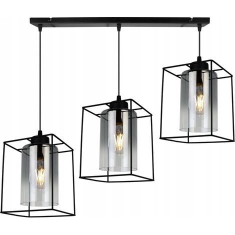 Lámpara colgante moderna y elegante con pantalla de cristal. (1/5)