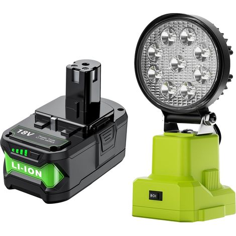 Remplacement de batterie, capacité 9000mAh, technologie Li-ion, compatible avec Ryobi (1/2)