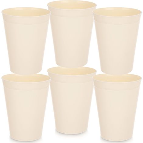 Wiederverwendbare Kunststoffbecher für Getränke und Säfte, Set mit 300 ml, 6 Stück