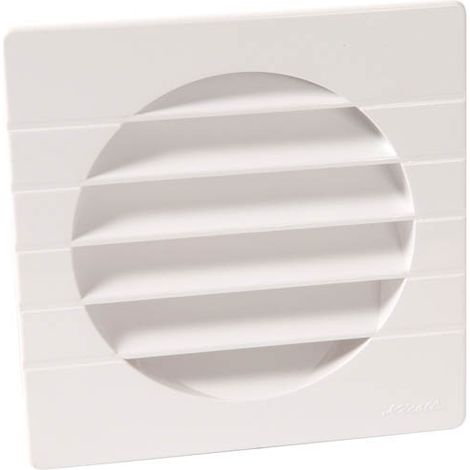 Nicoll – Grille aération VMC extérieure Ø125mm avec moustiquaire – Résine synthétique UV – Fixation à clipser – Surface de passage 65 cm²