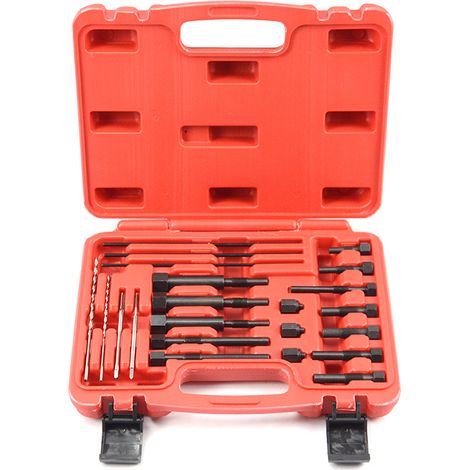 Zündkerzenabzieher – tragbarer Zündkerzenabzieher, Heizelement-Entferner, Elektrodenbohren, M8-M10-Gewinde (zufällige Boxfarbe: Blau/Rot) (1/4)