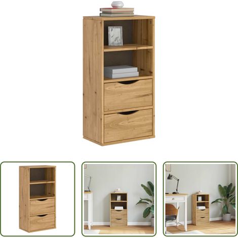 vidaXL Schrank mit Schubladen - Beistellschrank mit Schubladen 40x24x79 cm Massivholz Kiefer (1/5)