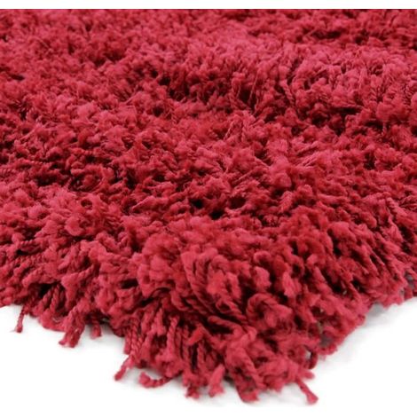 TENESSEE - Tapis à poils longs toucher laineux rouge 160x230 (1/4)