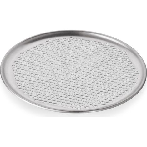 Plaque à pizza ronde perforée Ø 25 cm trou 6,5 mm aluminium - Was Germany (1/2)