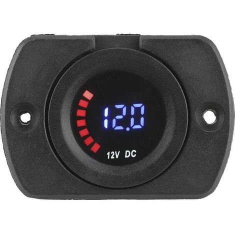 PC-Spannungsmesser mit Farbbildschirm, zuverlässiges Marine-Voltmeter für Fahrzeugumbauten, Motorräder, Boote, Autos mit Bedienfeld - KZQ