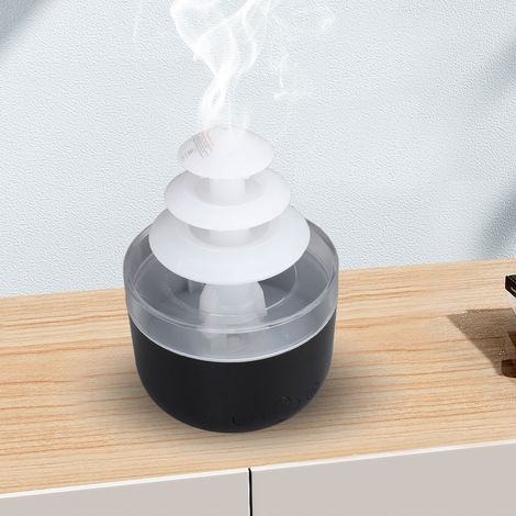 Aromadiffusor mit Regenwolken-Effekt, 100–240 V, siebenfarbige Ambientebeleuchtung für Zuhause oder Büro, tropfenförmiges Design, kreativer Luftbefeuchter für den Innenbereich mit großem Sprühvolumen, (1/5)