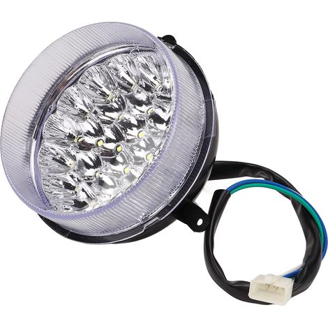 Runder 12V-Gleichstrom-Frontscheinwerfer mit 4,3 Zoll Durchmesser, 3-adrig, für Quads und Go-Karts mit 50ccm, 70ccm, 90ccm, 110ccm, 125ccm, 150ccm und 200ccm Hubraum, wasserdicht. (1/5)