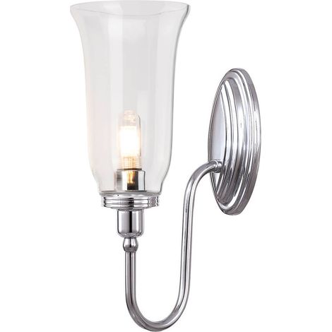Elstead Blake - 1 Licht Badezimmer Wandleuchte Chrom poliert IP44, G9 (1/4)