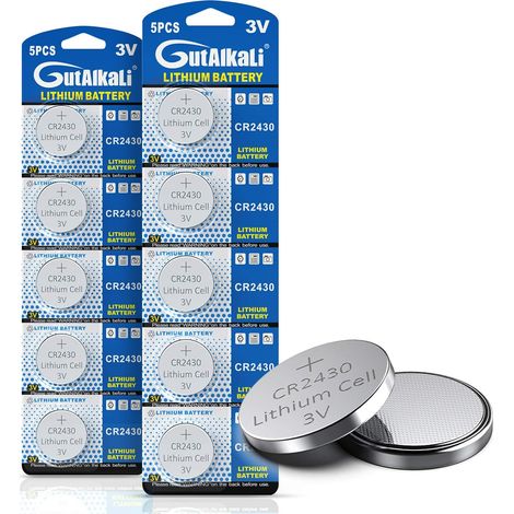 Batterie CR2430 Lithium 3V, Bouton de Pile Bouton électronique (10 pièces) (1/5)