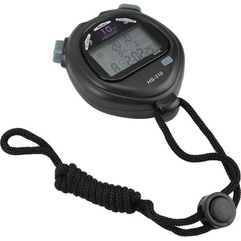 Tragbarer digitaler Timer mit Digitalanzeige, Alarm und Zähler - Multifunktionale elektronische Stoppuhr (HS-310) (1/5)