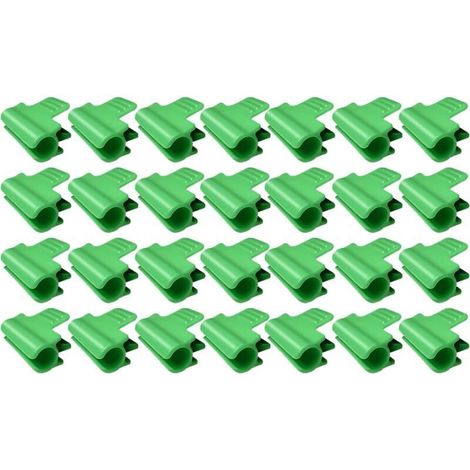 Lot de 40 clips pour serre de jardin,clips pour tube d'ombrage de jardin pour support saisonnier des plantes, filet Ă oiseaux, filet de jardin, accessoires en tissu d'ombrage (11 mm) (1/5)