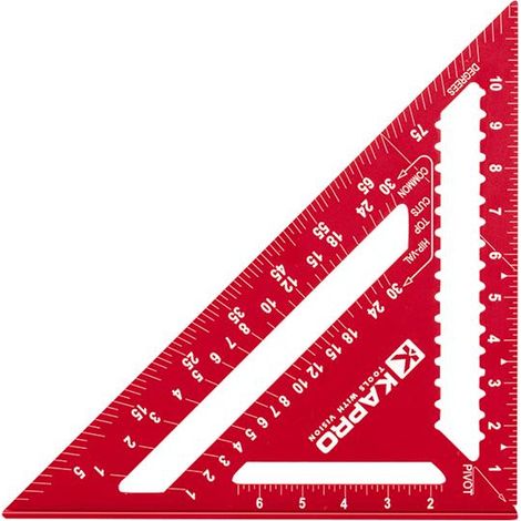 Kapro K4467 7-Inch Rafter Square with Markings for Accurate Layout and Measurement (1/3)