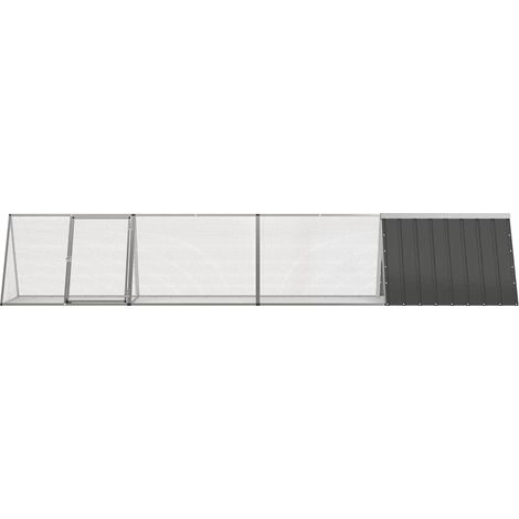 Maison Exclusive - Gabbia per Conigli Antracite 403,5x80,5x71 cm Acciaio Zincato (1/5)