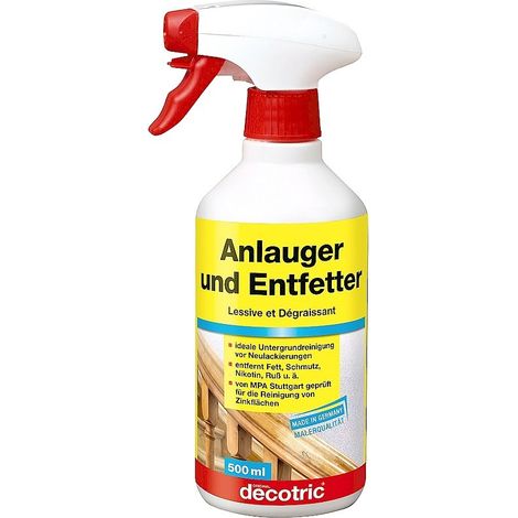 Lessive nettoyante et dégraissante 500 ml – Élimine salissures, suie, nicotine – Prête à l'emploi pour surfaces difficiles – Decotric