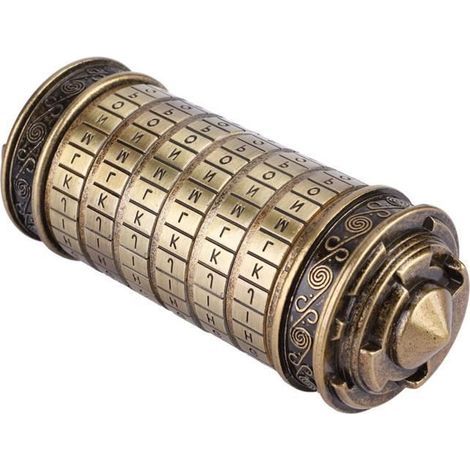 Da Vinci Code Cryptex Letter Password Lock Ring Holder Gifts with Exquisite Gift Box for Christmas and Valentine's Day (1/4)