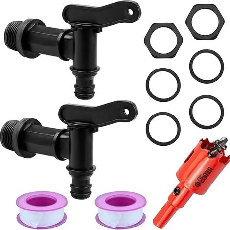 Plastic Tank Tap Water Hose Adapter Waterproof Tape Hole Opener Hose Fittings Barrel Tap Buckets Taps (1/3)