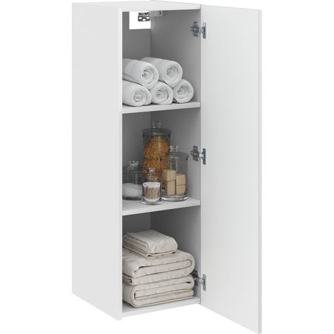 vidaXL Wall-mounted Bathroom Cabinet White 33 x 34.5 x 100 cm