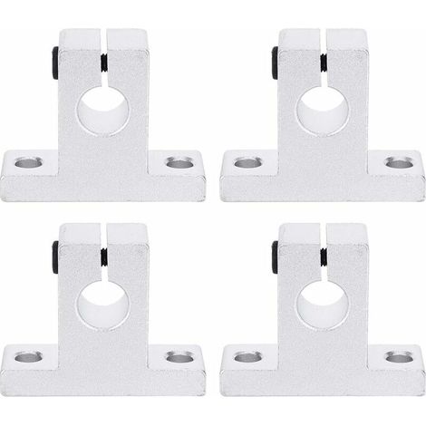 4-teilige SK10 Linearführungs-Klemmhalterung für Wellen mit 10 mm Durchmesser, Wellenhalterung aus Aluminiumlegierung, Befestigungsmaterial, Zubehör für industrielle Werkzeugschienen