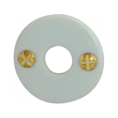 Roseta de manilla de porcelana blanca.