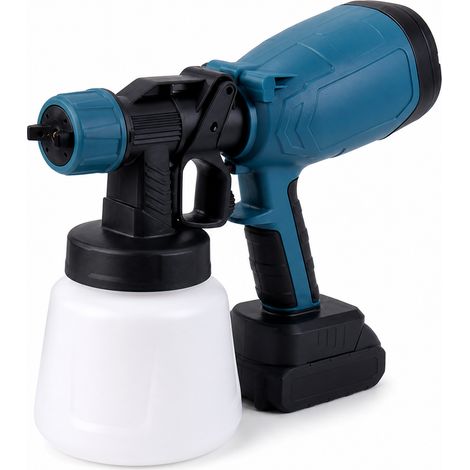 Portable Cordless Electric Paint Sprayer Blue 2 Batteries (1/5)