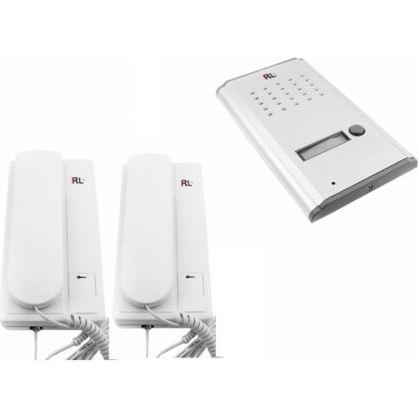 KIT CITOFONO BIFAMILIARE 2 FAMIGLIE 2 PULSANTE APRICANCELLO A INCASSO (1/6)
