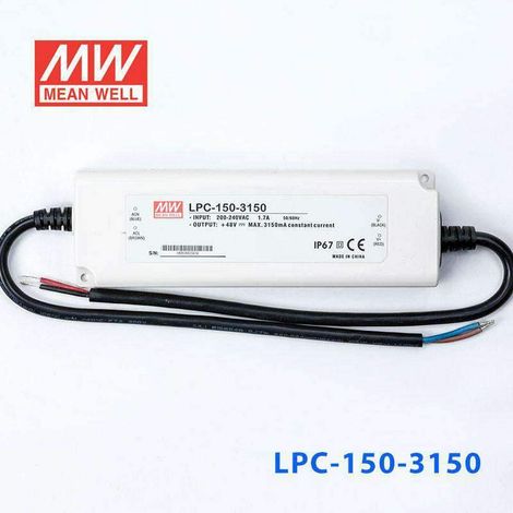 Alimentatore LED 24-48vdc 151w 3150ma Ip67 Lpc-150-3150