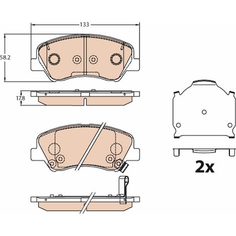 Plaquettes de frein avant GDB3630 TRW (1/5)