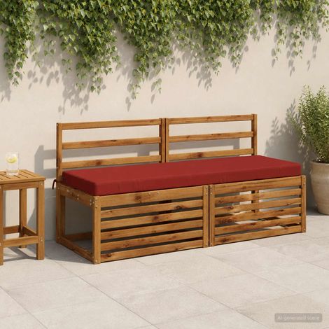 vidaXL Coussin de banc SOEST 100 % polyester Rouge 150 x 50 x 8 cm (1/5)