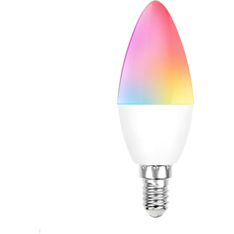 Bombilla LED inteligente E14 de 5W RGB+WW+CW, compatible con Tuya, control por voz. (1/5)