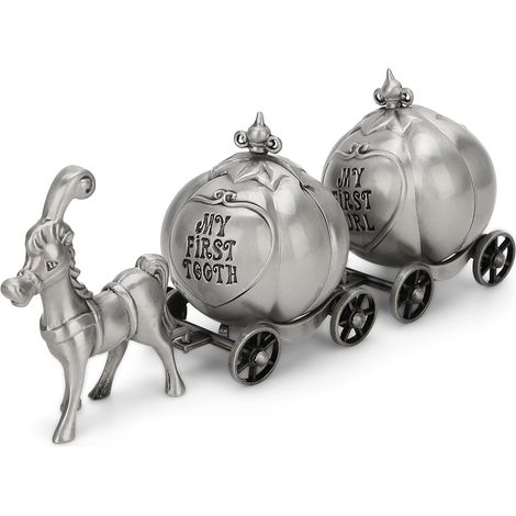 Boîte de Collection pour Dents de Lait en Forme de Carrosse Citrouille Vintage - Ornement Cadeau Artisanal (1/5)