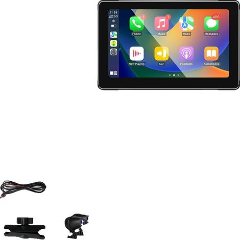 Lecteur multimédia pour moto, CarPlay sans fil, Android Auto, MT-06 DVR 7Inch (1/2)