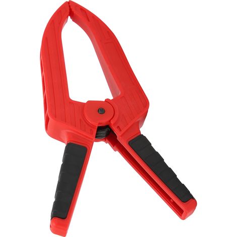 Federklemme mit langer, flacher Backe, Kunststoffbefestigung, Spannzubehör für die Holzbearbeitung, 75 mm (3 Zoll) Öffnung, 110 mm Tiefe (1/5)
