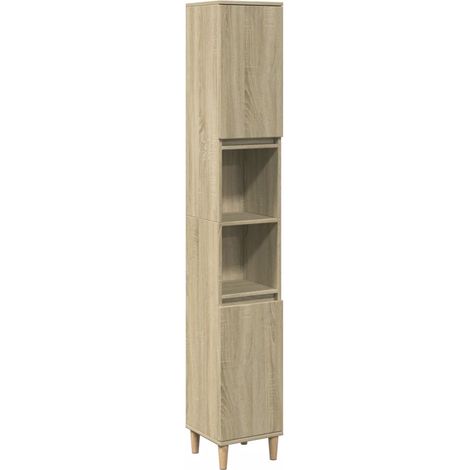 Maison Exclusive - Armadietto da Bagno Rovere Sonoma 30x30x190cm Legno Multistrato