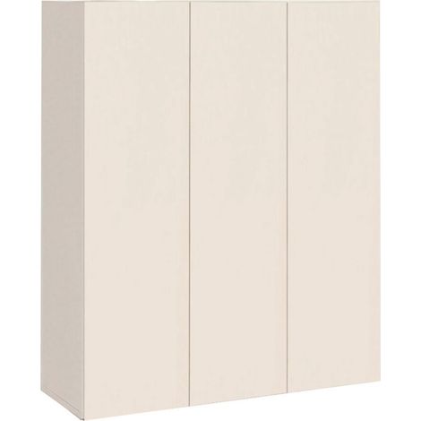 Meuble à chaussures 3 portes laqué beige - PAVEL (1/5)