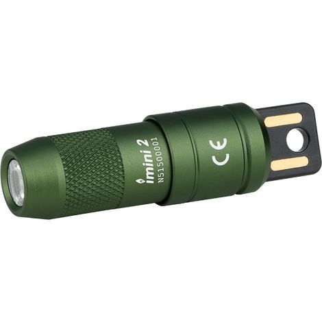 Linterna magnética recargable con 2 puertos USB, manos libres, 50 lúmenes, luz suave, pequeña y potente, ideal para decoración (verde)