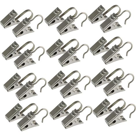 Rideaux Acier Inoxydable Clips Rideau Rsistants pour Fentres (1/5)