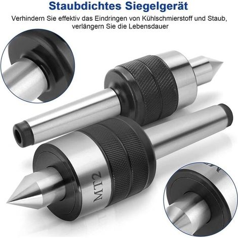 MT2 Tip Tournante, Centre Rotary Quieter of Milling tools of Rotation of Centre MT2 Live Dm, for Tool of Lathe CNC to Cne Machine in Steel of Precision 0.005mm (1/5)