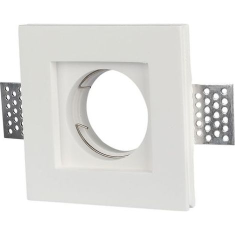 GU10 CORPO QUADRATO GESSO BIANCO 100 X 100 MM