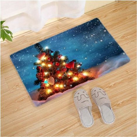 Felpudo exterior para Navidad y Año Nuevo, felpudo decorativo para el hogar, 40x60 cm. (1/4)