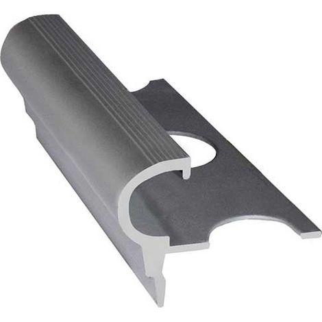 Profilo proteggi gradino in alluminio 2,5 metri 13mm satinato (1/2)