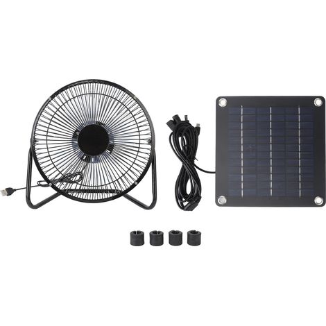 Ortviai Ventilateur solaire 100 W pour serre et abri animal – Panneau monocristallin, sans batterie, portable (1/5)