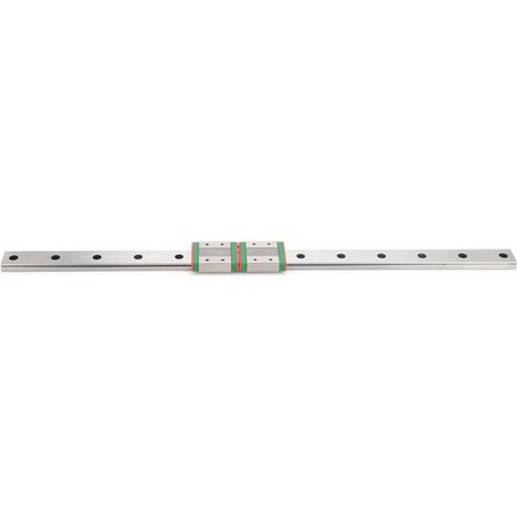 Guide linéaire en acier inoxydable, mini bloc coulissant, élargi, outil de mouvement machine MGW12C-500-2R (1/5)
