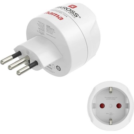 Hama 00223484 Adattatore da viaggio Reiseadapter Typ J, L, N, 3-polig, für die Schweiz, Italien und Brasilien (1/5)
