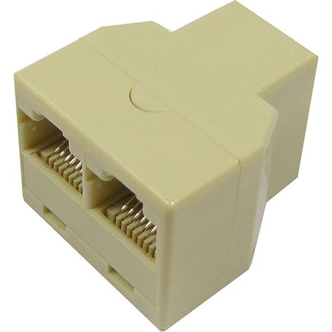 BeMatik - Réplicateur de 1 RJ45 Femelle vers 2 RJ45 femelle (1/2)