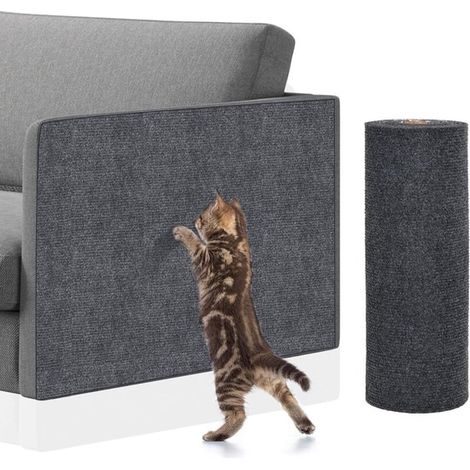 Allecto Plus，Alfombrilla rascadora para gatos de 200 x 40 cm，Poste rascador para gatos para montar tú mismo，Paredes y esquinas (1/5)
